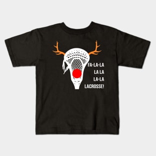 Funny Lacrosse Fa La La Xmas Gift For Lacrosse Player Kids T-Shirt